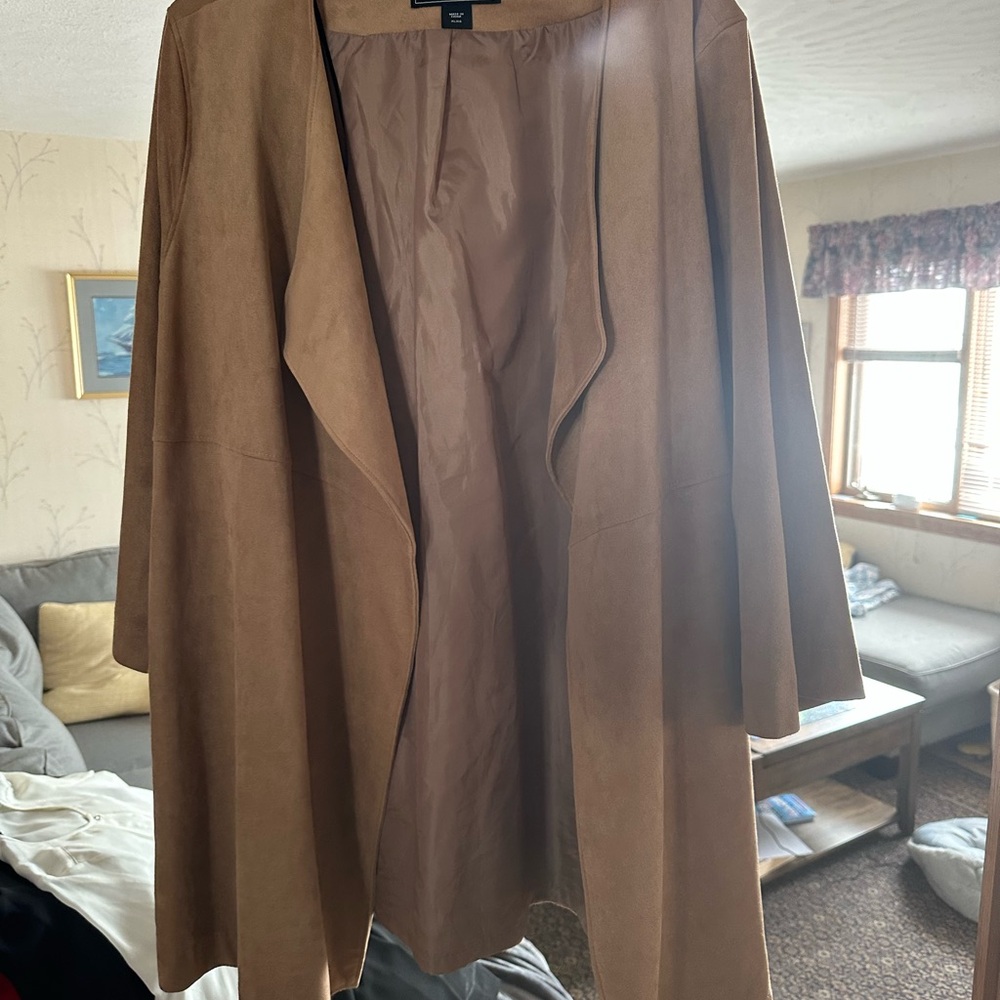 Tan Open Front Jacket
